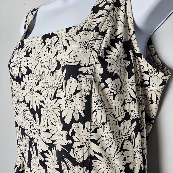 Toad&Co Black Floral Maxi Dress Women’s Medium Pockets Eco Friendly Summer - Picture 2 of 8